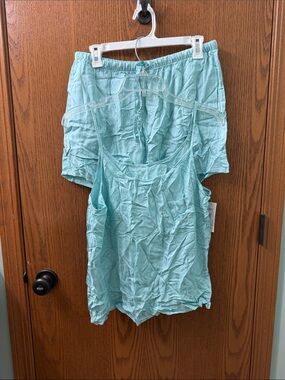 Ambrielle Light Aqua Sleep Tank and Shorts Set- size M NWT